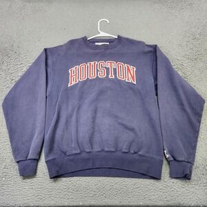 Houston Cougars Sweatshirt Mens Medium Blue NCAA Football Oarsman Crewneck
